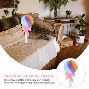 LUOZZY Candy Lollipop Shaped Plush Pillow Fake Candy Lollipop Pillow Cute Throw Cushion for Sofa Bedroom Living Room…