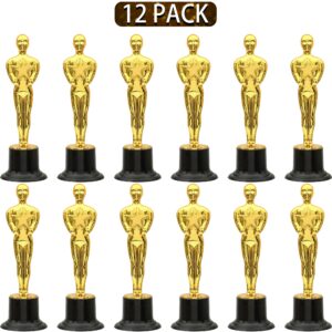 Sawowkuya 12 Pack 6'' Plastic Gold Star Award Trophies for Party Decorations, Party Favors, Movie Night Party Favor, School Award, Game Prize, Party Prize and Appreciation Gifts