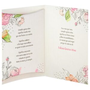 Hallmark Vida Quinceanera Birthday Card (Como una Flor)