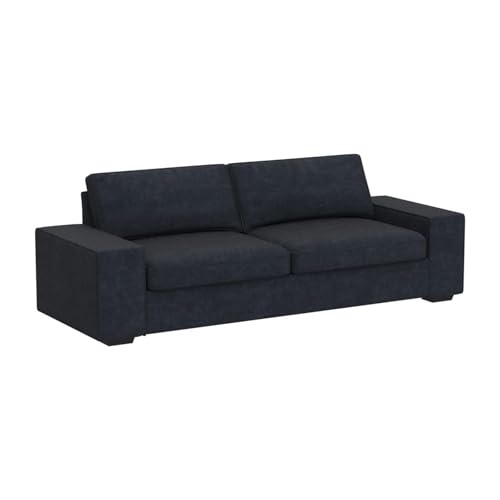 COOSLEEP Modern Sofas Couches for Living Room, Loveseat Sofas & couches with Removable Sofa Cushion and Detachable Sofa Cover, Solid Wood Frame and Serpentine Spring,Easy to Install (Blue)