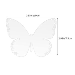 NUOBESTY Blank Table Signs 10 Sets Butterfly Table Placement Wedding Party Decorations Wedding Decorations Butterfly Table Sign Acrylic Table Sign Dining Room Table Decor Blank Flag Desk