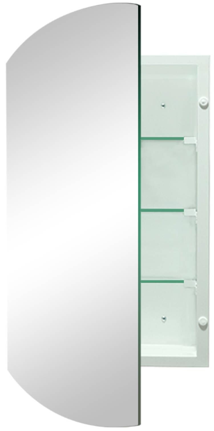 HESONTH Bathroom Medicine Cabinet, Frameless Mirror Cabinet, Recess or Surface Mounted Medicine Cabinet with Mirror, 22 x 30 inches Cabinet for Bathroom Living Room Toilet Kitchen