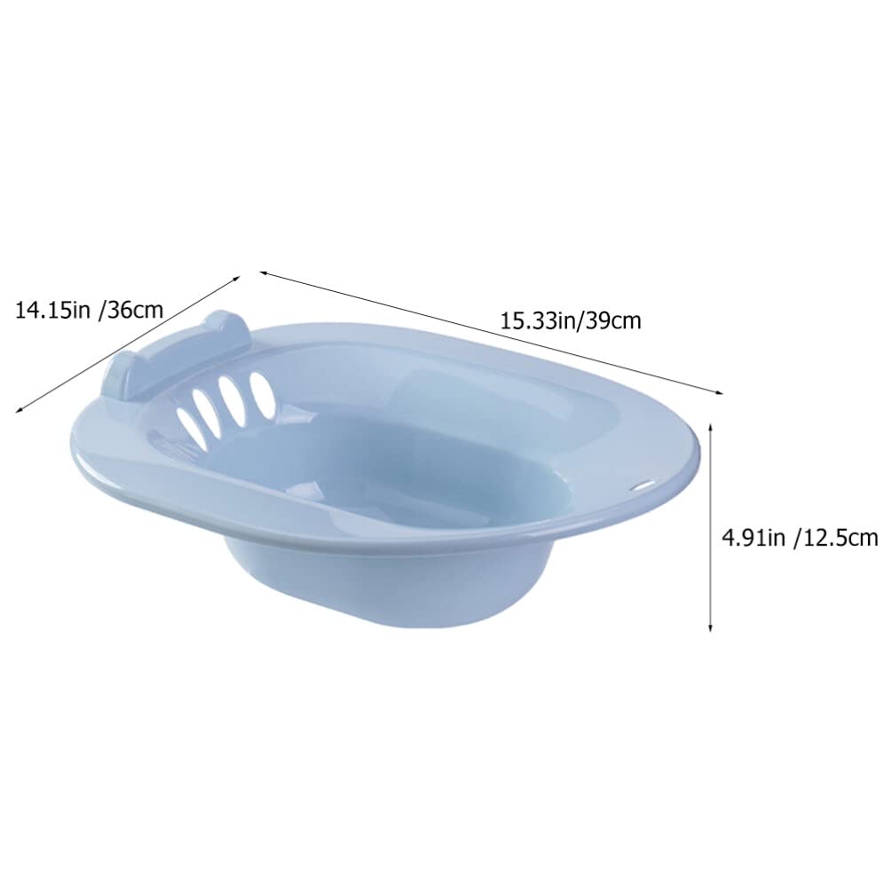 LALAFINA Bidet Toilet Seat Bidet Bath Sitz Seat Toilet Basin Hip Bath Basin Bathtub Blue Pregnant Woman Plastic Wash Ass Sitz Bath Basin