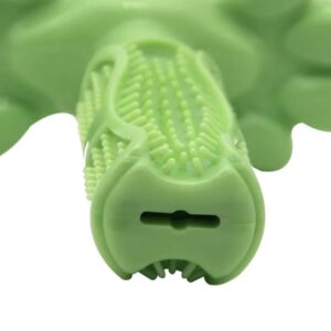 Aggressive Chewer Toothbrush Brushing Stick Dental Bully Breed Dog Toy (Green)