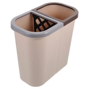 alipis dual waste basket 2 compartment trash can plastic garbage container dustbin recycling bin rubbish bucket compost bin pail for kitchen office