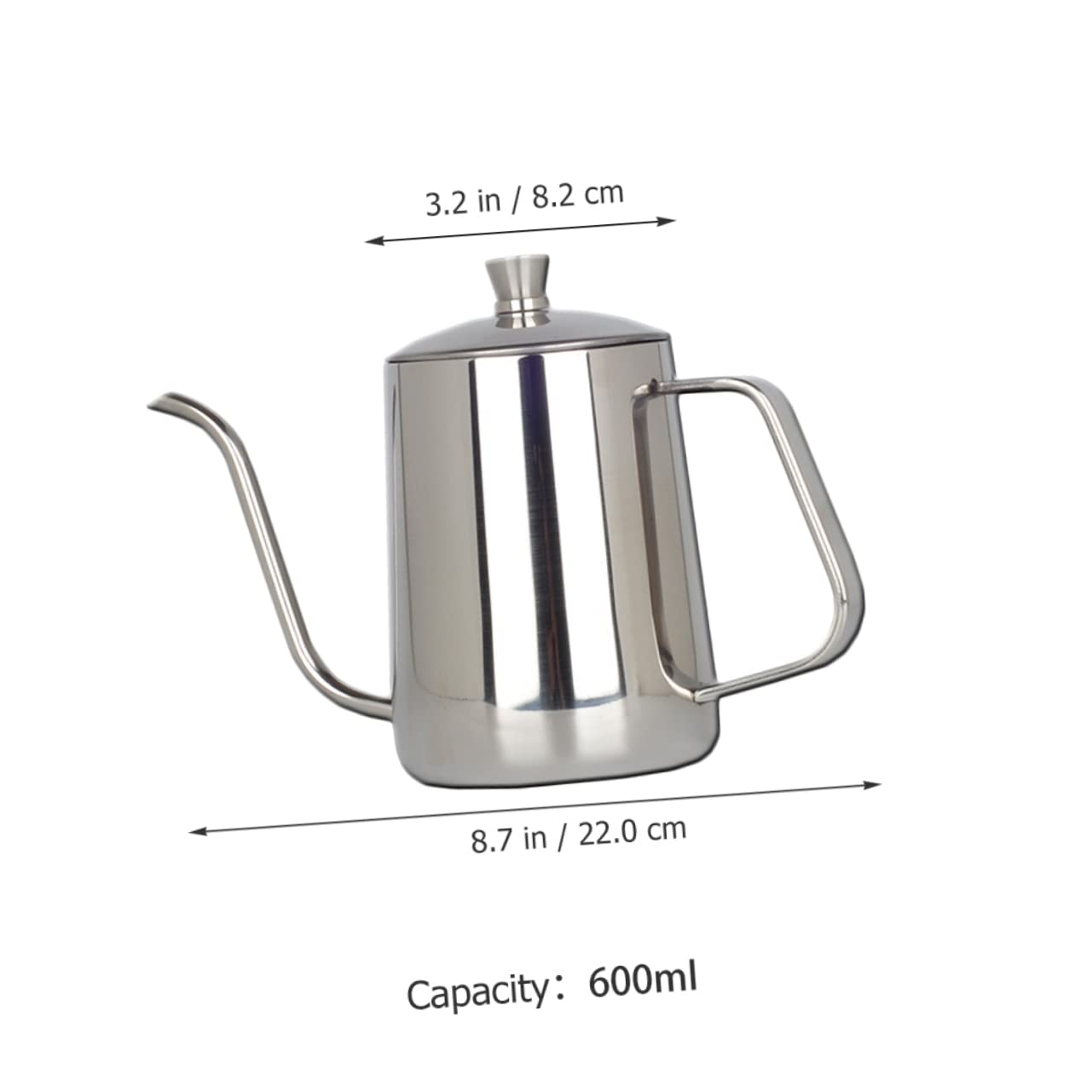 NUOBESTY 2pcs Coffee Pot Goose Neck Tea Pot Camping Coffee Maker Stainless Coffee Maker Coffee Maker Coffee Espresso Maker Kettle Stainless Steel Mini Office Accessories