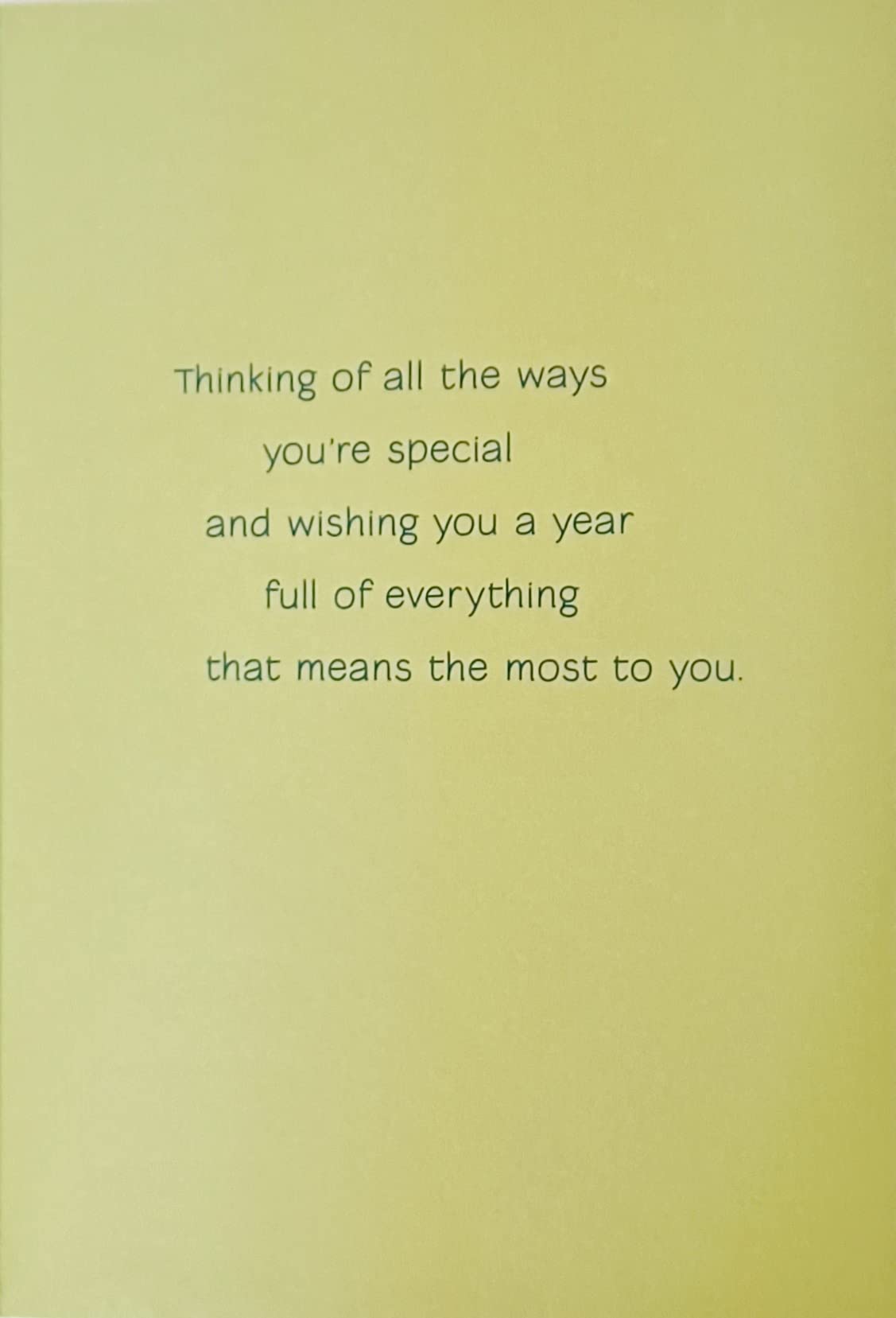 Greeting Card Wishing You A Year Full of Everything That Means The Most To You - Godson Birthday Blessings For You