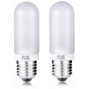 yotom modeling lamp bulbs, 2 pack 150w e27 frosted replacement modeling bulbs for photo studio strobe lighting