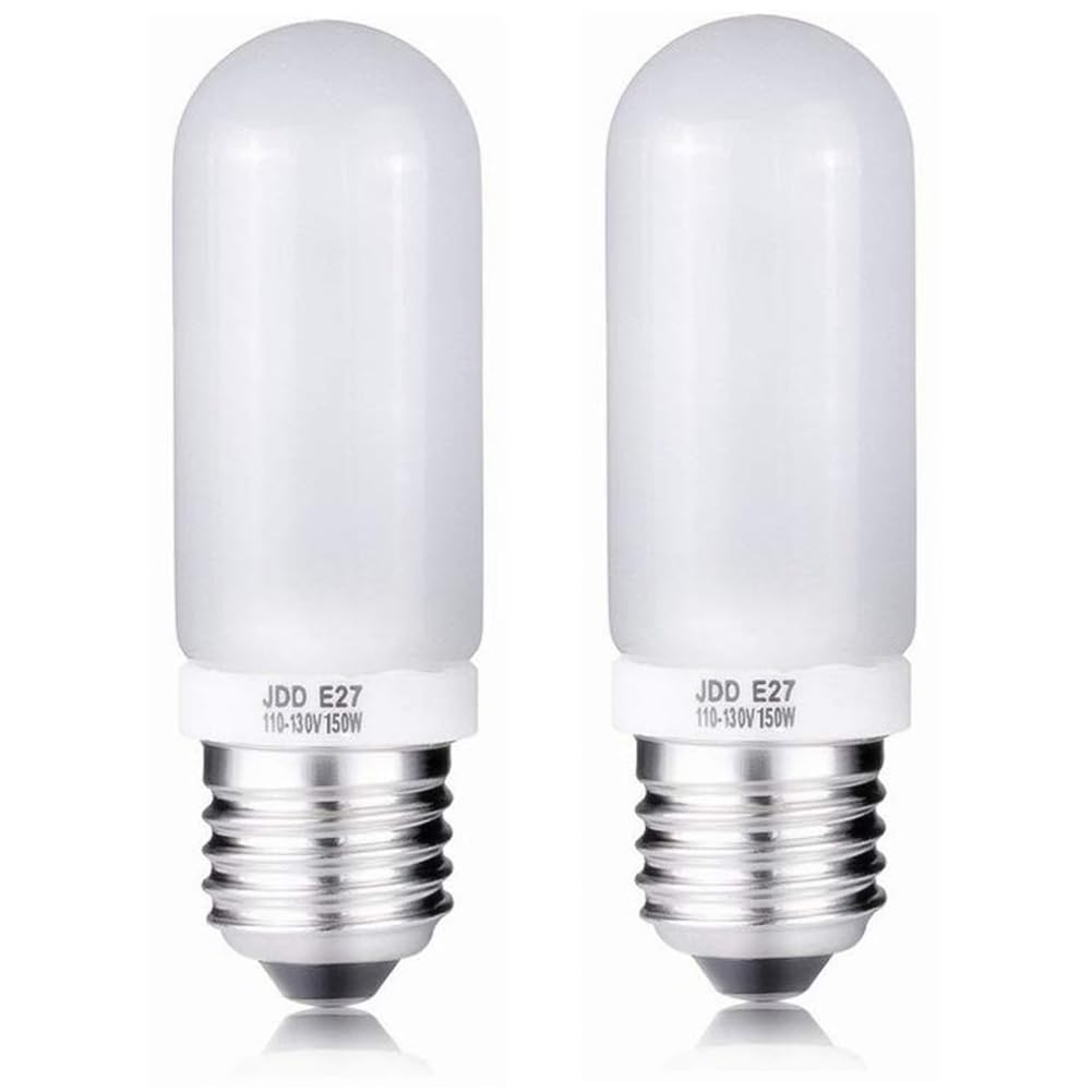 YOTOM Modeling Lamp Bulbs, 2 Pack 150W E27 Frosted Replacement Modeling Bulbs for Photo Studio Strobe Lighting