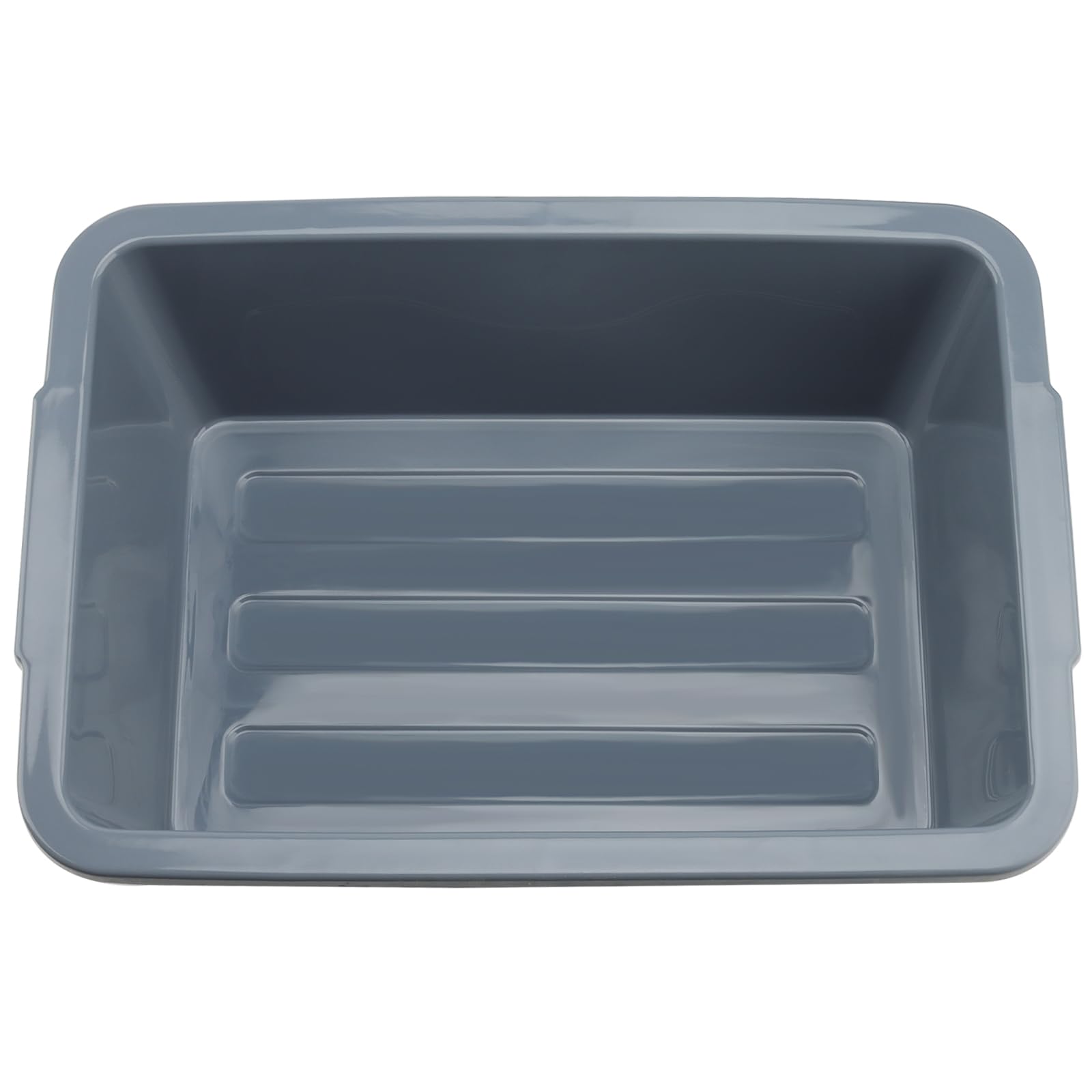 HEIHAK 5 Pack 8 L Plastic Bus Tub, 8.5 Qt 2.1 Gallon Grey Commercial Bus Box Utility Tote Bins, Small Rectangle Utility Storage Dish Tub Wash Basin for Kitchen, Restaurant, Cafeteria