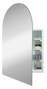 hesonth arched medicine cabinets with frameless mirror, wall mounted bathroom medicine cabinet, bathroom mirrored cabinet with storage, 24x36 inches vanity mirrors with storage cabinet