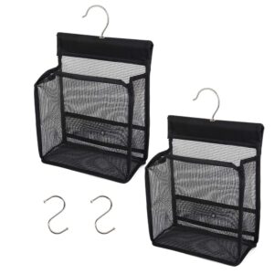 ggmove 2 pack hanging mesh shower caddy college with hooks, bath baskets organizer storage for college dorm rooms, gym, swimming and travel