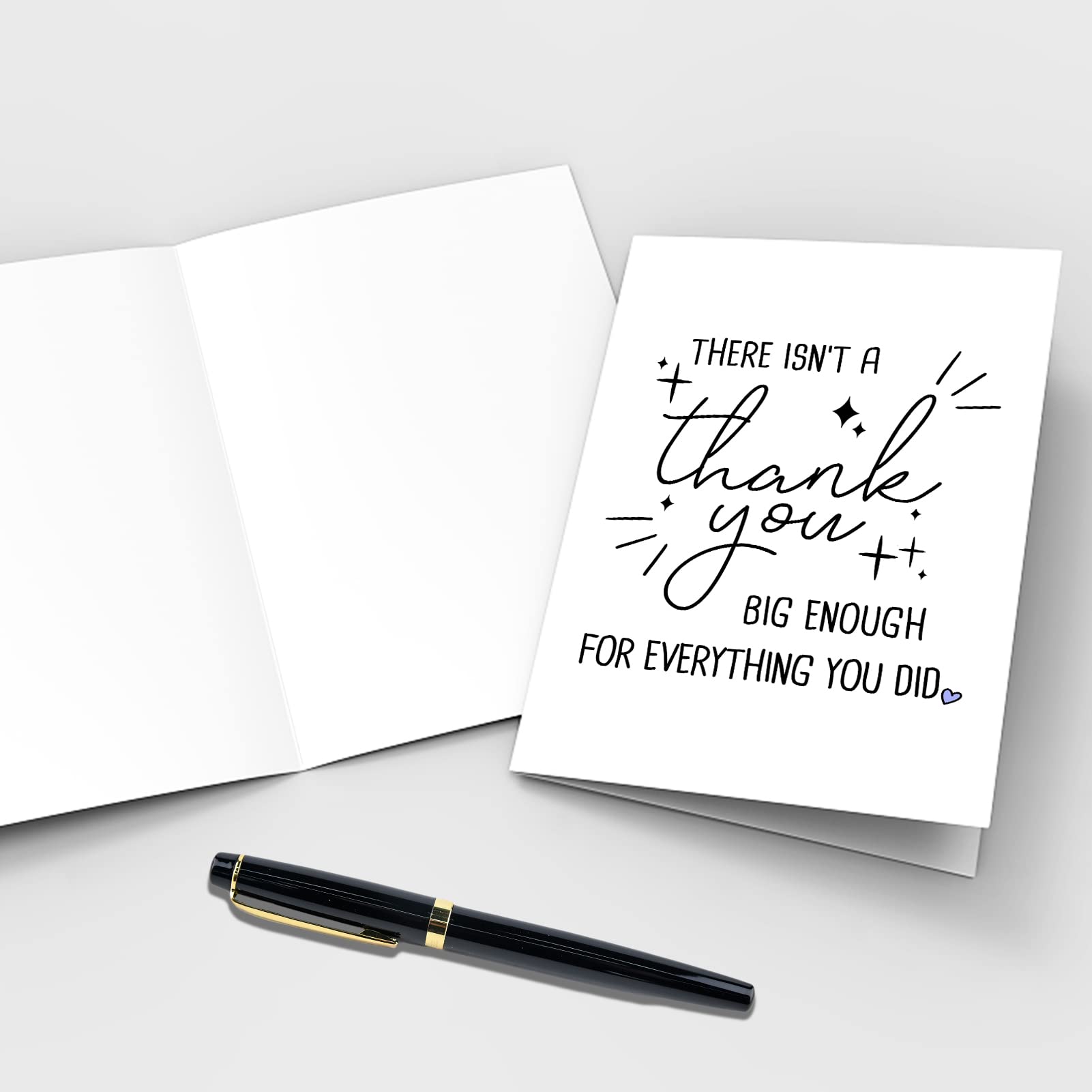 Qiliji Funny Thank You Card, Humor Appreciation Card for Women Men, There Isn't A Thank You Big Enough For Everything You Did