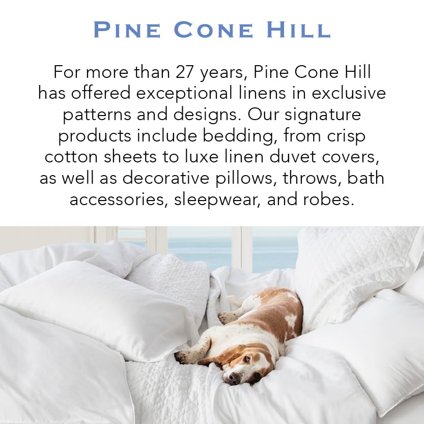 Pine Cone Hill Mattress Pad, Queen Size, White Solid Pattern