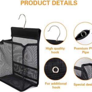 GGMOVE 2 Pack Hanging Mesh Shower Caddy College with Hooks, Bath Baskets Organizer Storage for College Dorm Rooms, Gym, Swimming and Travel