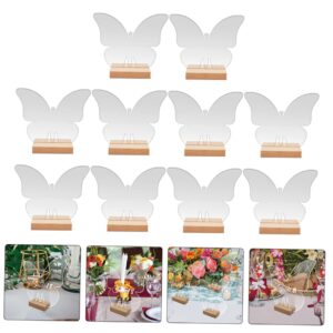 Wedding Decor 20 Sets Butterfly Seat Card Acrylic Table Three-Dimensional Transparent Mirror Wall Decor