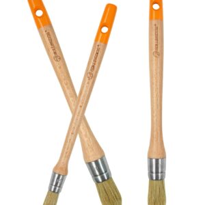 ROLLINGDOG Trim Paint Brush-3PC Trim Brush Set,Small Paint Brush, Edge Painting Tool for Windows, Walls,Doors(15mm,18mm,21mm)