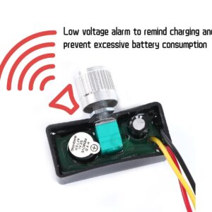 Adjustable Pressure Switch of Electric Spray, 12V Motor Speed Controller, Control Machine Rotation Speed, Suitable for Agriculture, Animal Husbandry, Fishery, Forestry (with Buzzer Alarm)