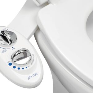 LUXE Bidet NEO 320 - Self Cleaning Dual Nozzle - Hot and Cold Water Non-Electric Bidet Toilet Attachment& NEO 120 - Self Cleaning Nozzle - Fresh Water Non-Electric Bidet Toilet Attachment