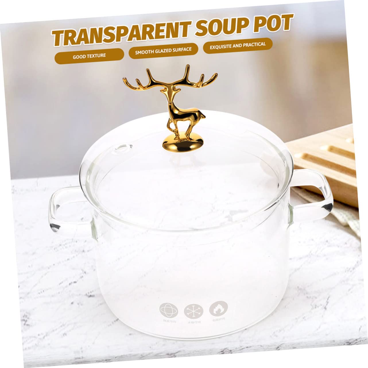 Soup Pot Glass Pot for Kitchen Cooking Pot Household Glass Pot for Cooking Home Stove Pot Stew Pot Noodle Pot Heat Resistant Glass Pot Home Glass Pot Kitchen Stockpot Kitchenware