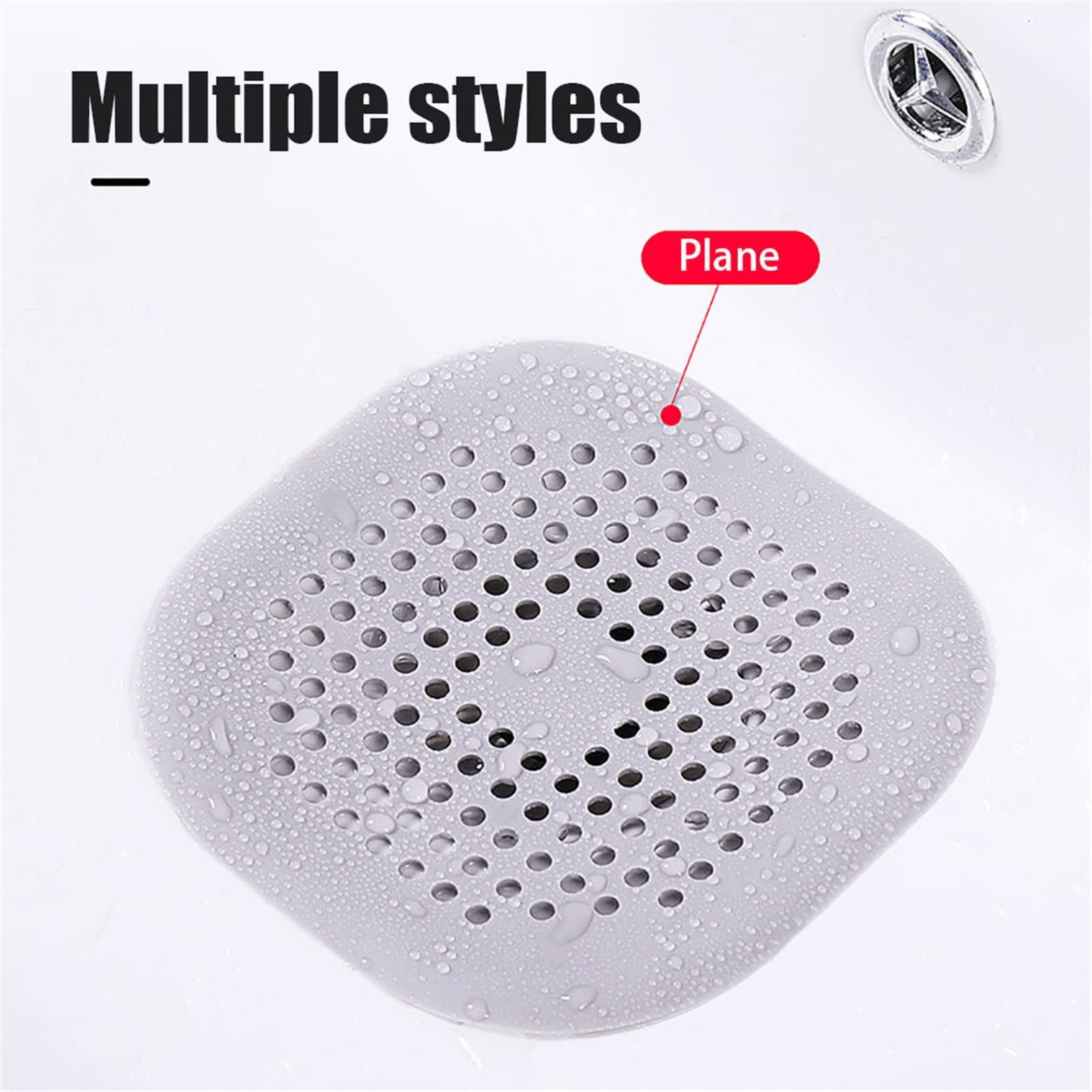 4 Pack Hair Catcher,Square Drain Cover for Shower Silicone Hair Stopper with Suction Cups Suit for Bathroom Bathtub Kitchen