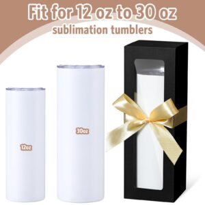 PerKoop Gift Boxes for Sublimation Tumblers, 36 Pcs with Ribbon, Christmas Themed, Fits 12/20/30 oz Tumblers, Gift Wrapping & Shipping