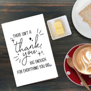 Qiliji Funny Thank You Card, Humor Appreciation Card for Women Men, There Isn't A Thank You Big Enough For Everything You Did