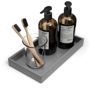 good to good silicone bathroom vanity tray - perfume tray, hand towel tray, lotion bottle holder, toilet tank tray, liquid soap dispenser tray - bathroom and kitchen countertop tray