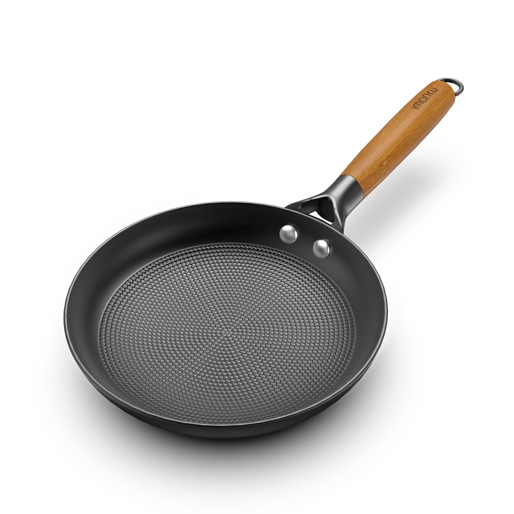 imarku Frying Pan - 8inch Non Stick Frying Pans Small Cast Iron Skillet, Dishwasher Safe Pans for Cooking, Long Lasting Nonstick Egg Pan Omelet Pan with Ergonomics Detachable Handle, Christmas Gifts