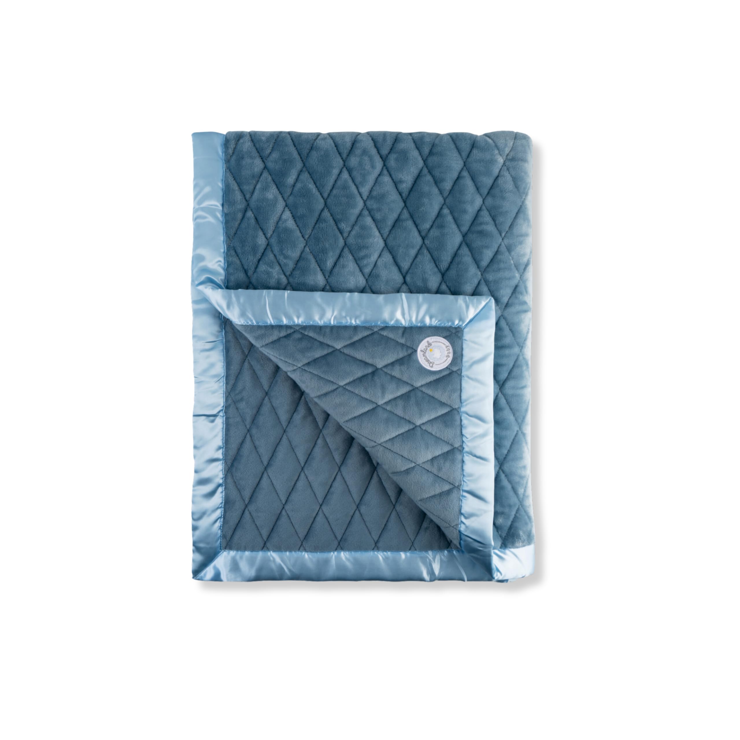 DREAMLAND BABY 4lb Weighted Blanket for Kids. Breathable Dual Fabrics with Minky Cooling Side & Cozy Microfleece on Reverse. Ages 3+ and/or 30+ lbs (Ocean Blue)