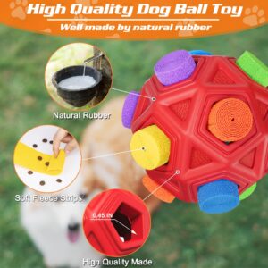 luckdoor Interactive Dog Toys Snuffle Ball Encourage Natural Foraging Skills,Slow Food Training to Relieve Boredom and Stimulating,Cloth Strip with Hidden Food Dog Puzzle Toys for Medium Small Dogs