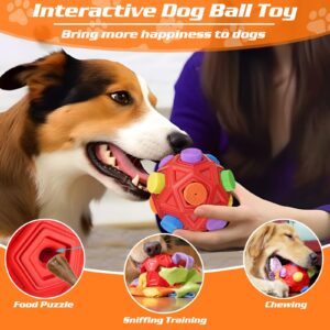 luckdoor Interactive Dog Toys Snuffle Ball Encourage Natural Foraging Skills,Slow Food Training to Relieve Boredom and Stimulating,Cloth Strip with Hidden Food Dog Puzzle Toys for Medium Small Dogs