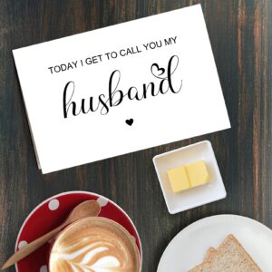 Qiliji Wedding Day Card for Groom from Bride, Husband Wedding Day Card, Husband Vow Card, Groom Gift from Bride, Today I Get To Call You My Husband Card