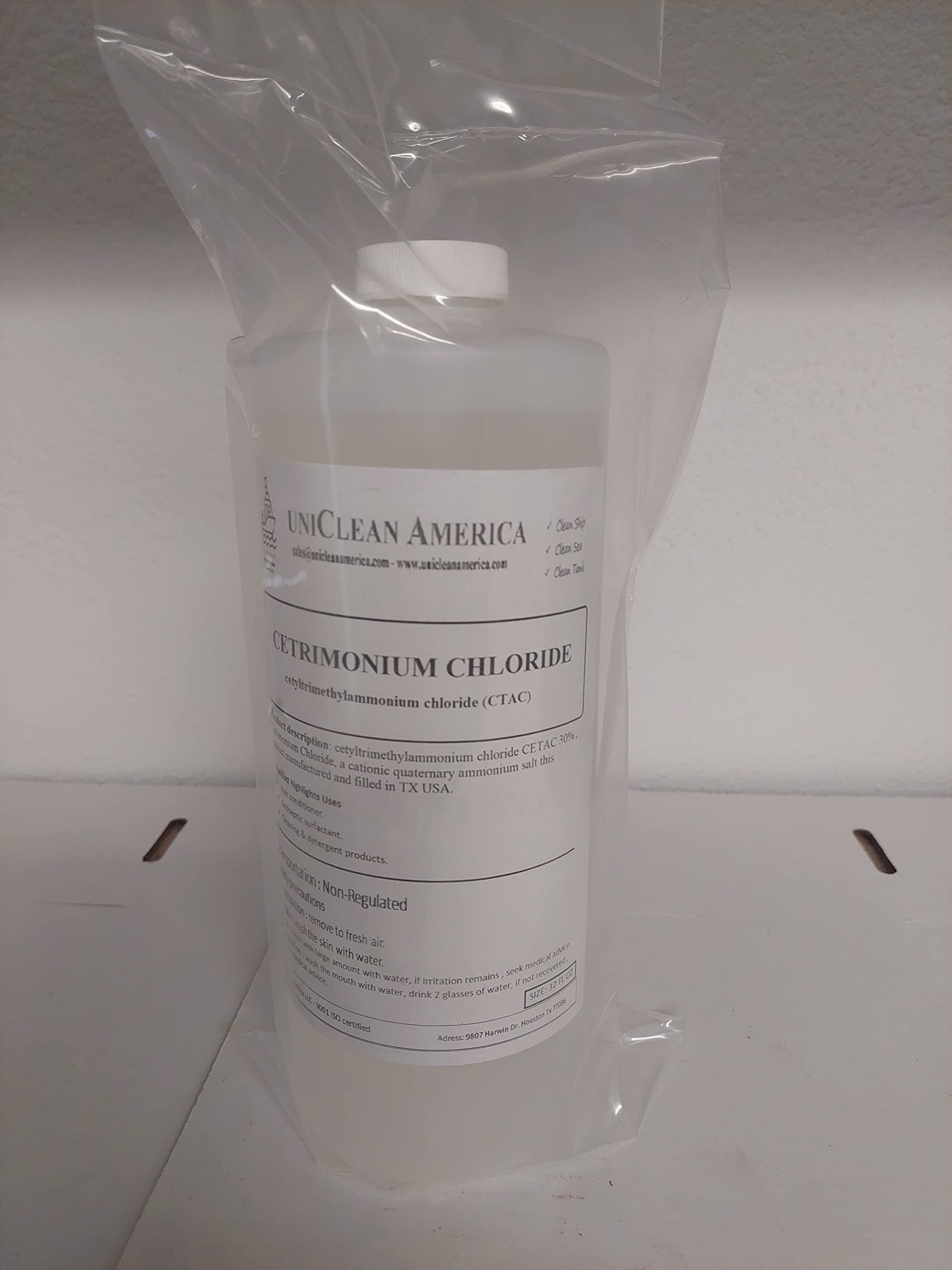 Cetrimonium Chloride - CETAC 30 - UniClean America - USA (Size: 16 fl oz)