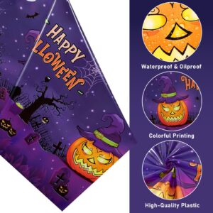 WERNNSAI Halloween Tablecloths 1 PC - Halloween Party Tablecloth Halloween Plastic Tablecloth 108" x54” Disposable Tablecloth Rectangular Tablecloth Waterproof Tablecloth Kids