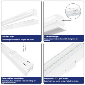 ANTLUX 8FT LED Shop Light Fixture, 110W LED Strip Light, 12200 LM, 5000K, 8 Foot LED Linear Lights, Linkable led Lighting for Garage Warehouse Workshop, Fluorescent Tube Replacement, 8 Pack