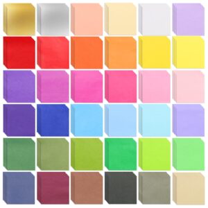 jyongmer 10800 pcs 2 inch tissue paper squares, 36 assorted art rainbow tissue paper for crafts multicolor per precut tissue paper bulk kids craft tissue papers squares