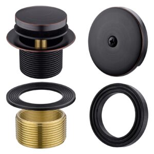 anpean brass tip-toe bath tub drain kit, oil rubbed bronze tub drain and overflow kit with single hole