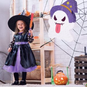 WERNNSAI Ghost Piñata - Cute Scary Piñata with Stick and Blindfold Kids Costume Party Games School Theme Game Night Ghost Piñata Ghost Party Game Girls Boys 6.4”x 12.4”