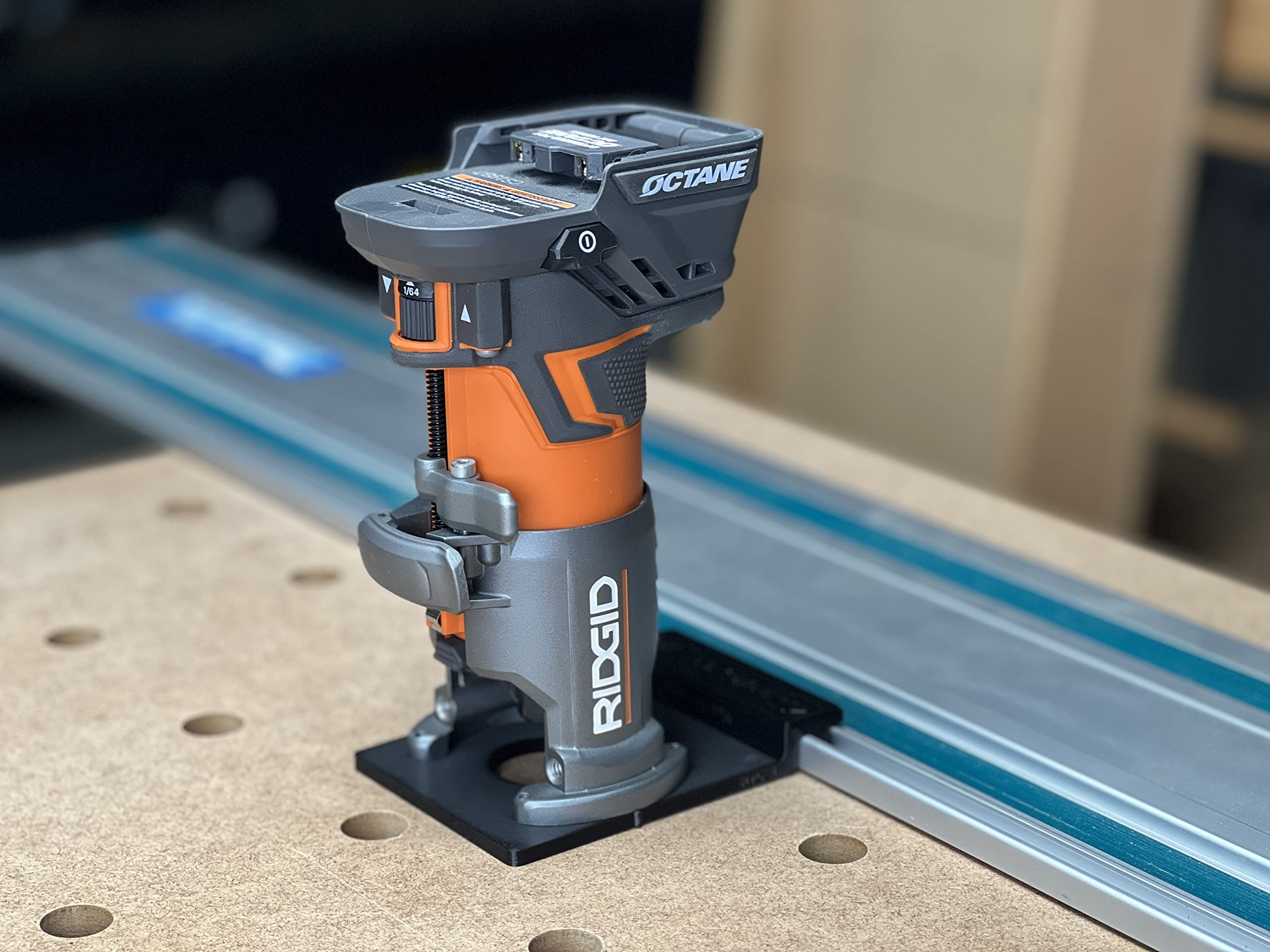 ToolCurve's Guide Rail Adapter Compatible with Ridgid Trim Router