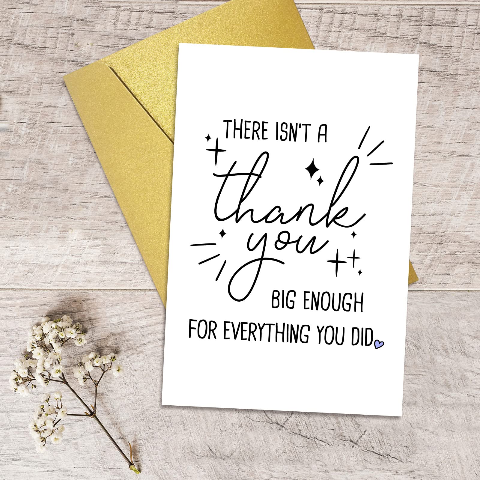 Qiliji Funny Thank You Card, Humor Appreciation Card for Women Men, There Isn't A Thank You Big Enough For Everything You Did