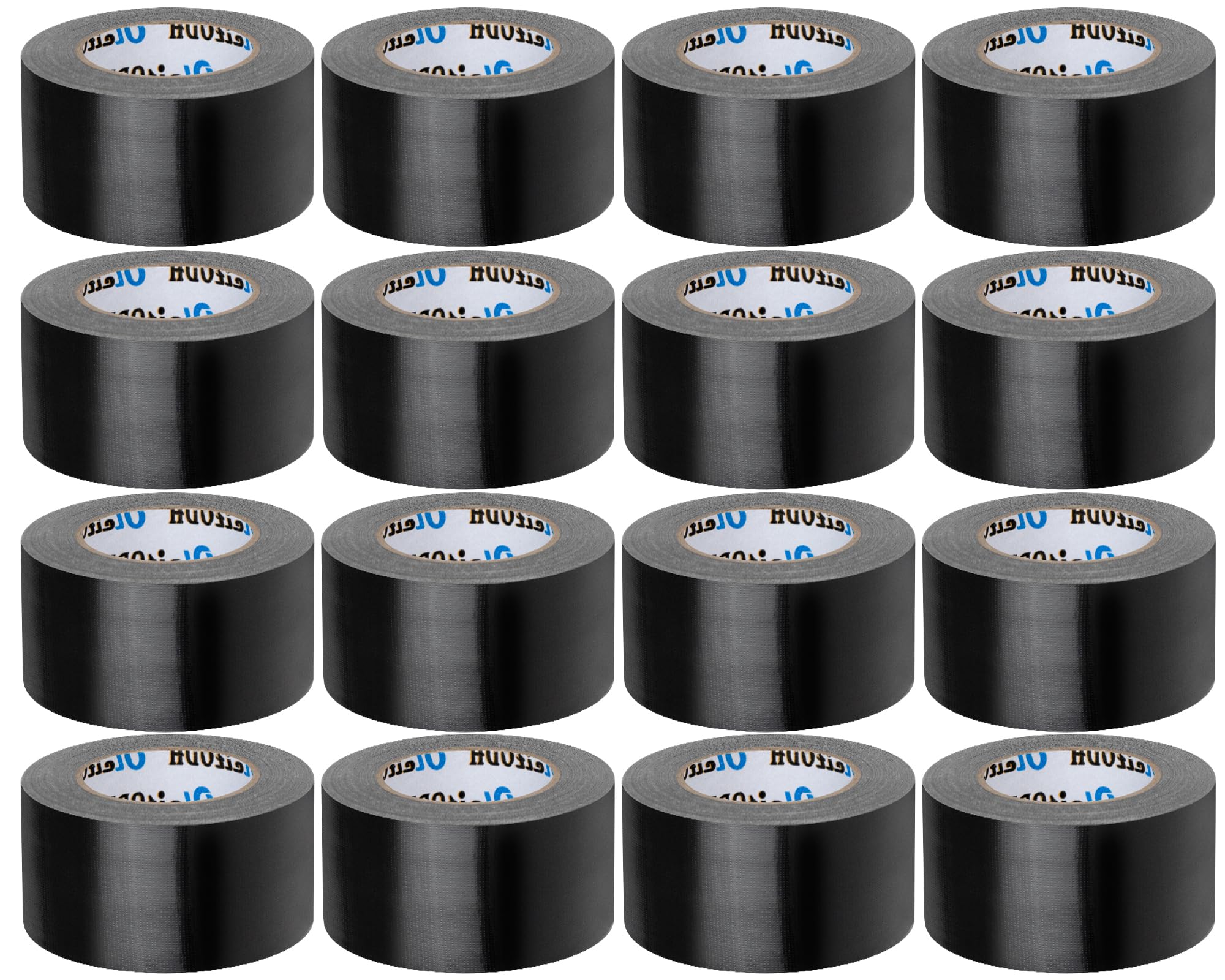 16 Pack Black Duct Tape Bulk 2 inch Duct Tape Heavy Duty 30 Yards Each,Strong No Residue All-Weather Duct Tape, Tear by Hand, Multi-Use for Indoor & Outdoor Repairs, Industrial, Professional Use