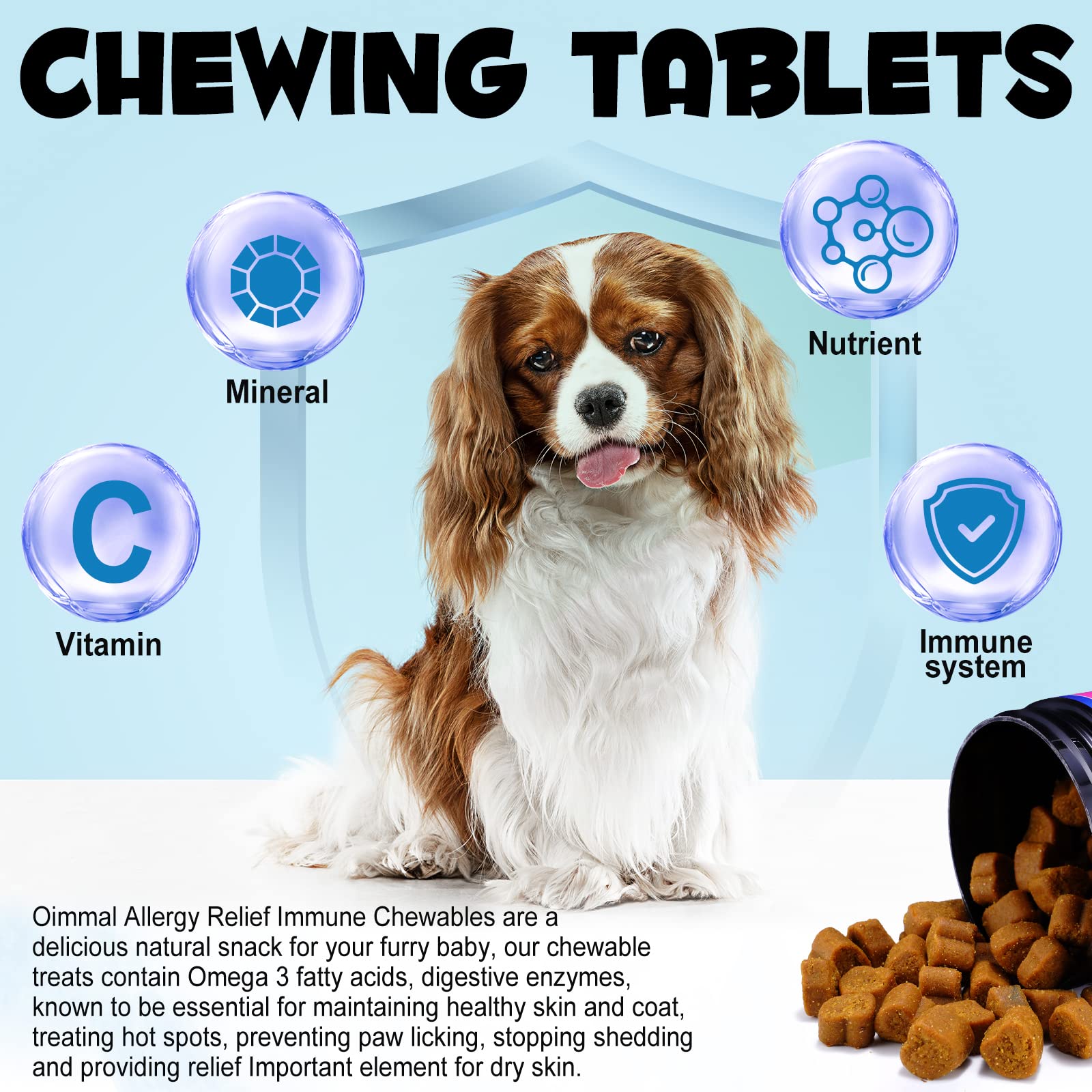 Dog Allergy Relief-Dog Allergy Chews (150 Soft Chews)- Itch Relief for Dogs, Omega 3 Fish Oil + Pumpkin Enzymes + DHA for Dogs, Seasonal Allergies + Anti Itch + Hot Spots.