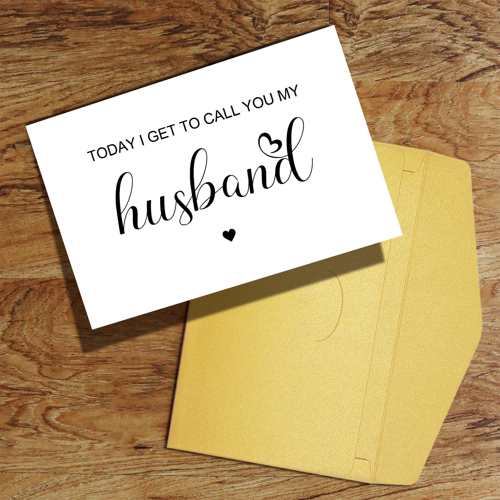 Qiliji Wedding Day Card for Groom from Bride, Husband Wedding Day Card, Husband Vow Card, Groom Gift from Bride, Today I Get To Call You My Husband Card