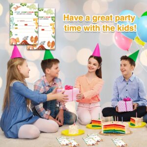 YSTEP Dinosaur Birthday Party Invitations, 20 Invite Cards with Envelopes, 4" x 6" Dino Birthday Invites - C18