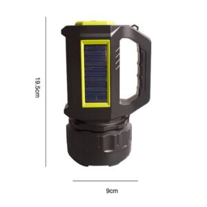 Spotlight Flashlight Rechargeable,Outdoor Solar Camping Light with Cob Side Light, Waterproof Handheld Searchlight, for Home Power Failure Outdoor Camping Hiking Emergencies