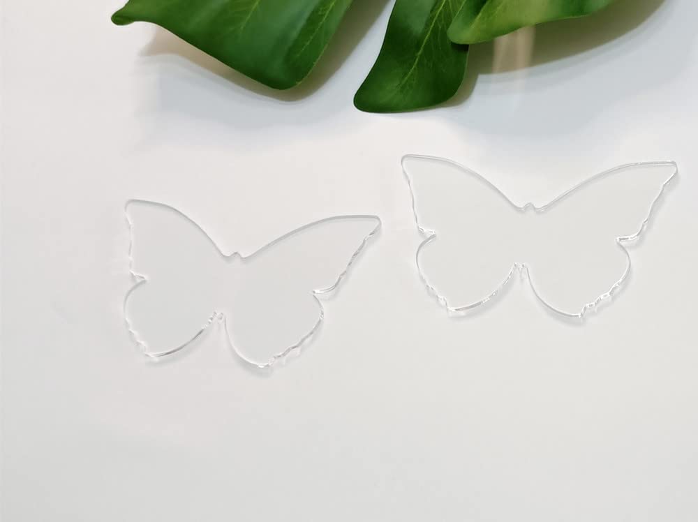 Set of 10 Blank Clear Acrylic Butterfly Table Place Cards,DIY Wedding Place Cards,Modern Table Settings for Celebrations Birthday Party Wedding Anniversary Engagement