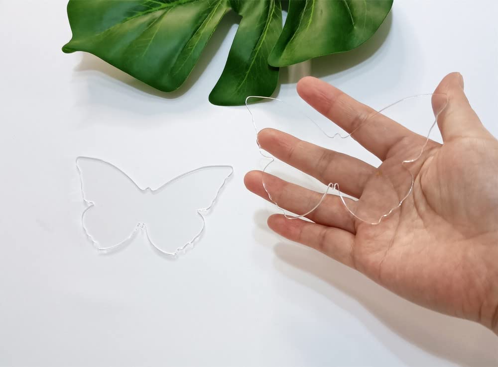 Set of 10 Blank Clear Acrylic Butterfly Table Place Cards,DIY Wedding Place Cards,Modern Table Settings for Celebrations Birthday Party Wedding Anniversary Engagement