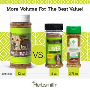 Herbsmith Kibble Seasoning – DIY Raw Coated Kibble Mixer - Dog Food Topper for Picky Eaters [Bundle of Beef & Duck]