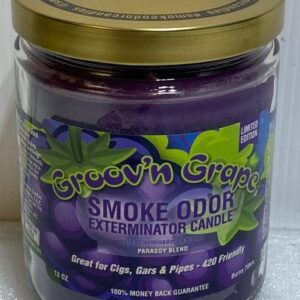 Smoke Odor Exterminator 13oz Jar Candle, Groovn Grape Two Pack.